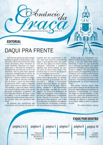 DAQUI PRA FRENTE - Paróquia Nossa Senhora das Graças