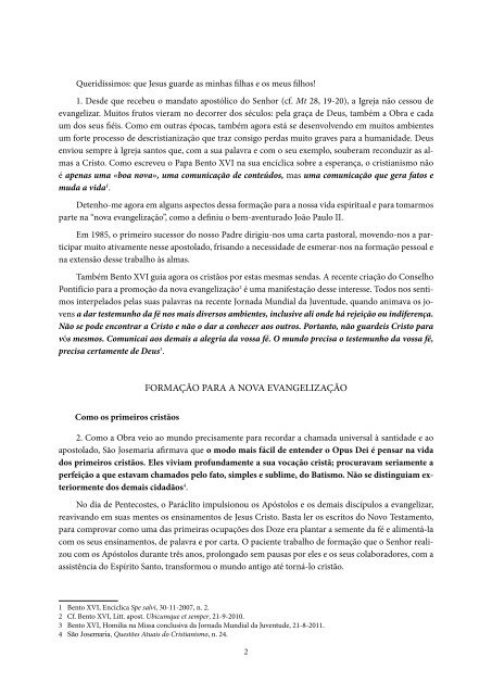 PDF: Carta pastoral - Opus Dei