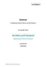 MailConsult De-Mail und E-Postbrief Seminar