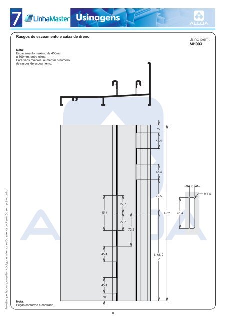 Desenhos de montagem - Alcoa