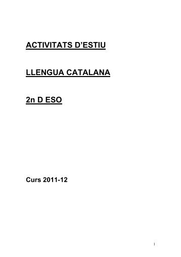 Llengua catalana 2D ESO