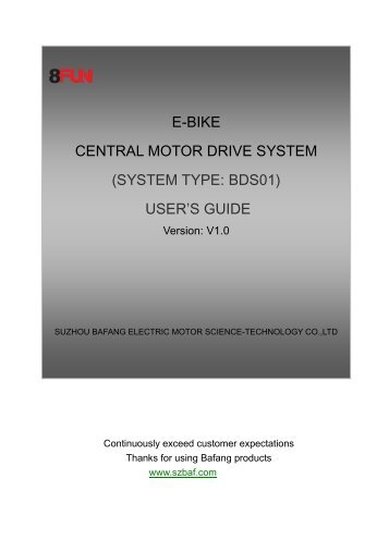 E-BIKE CENTRAL MOTOR DRIVE SYSTEM ... - Bike-emotion.org
