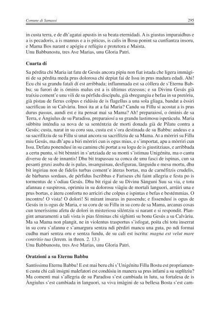 Is Pregadorias antigas: su signo de sa devozioni - Provincia del ...