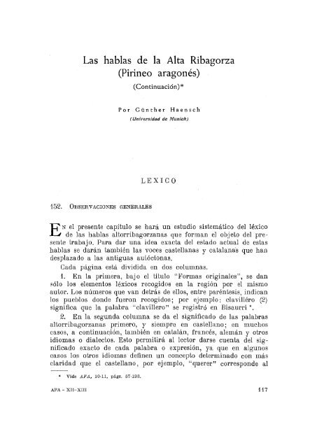 5. Las hablas de la Alta Ribagorza (Segunda parte)