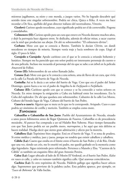 Vocabulario de Noceda - Colectivo Cultural "La Iguiada"