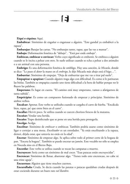 Vocabulario de Noceda - Colectivo Cultural "La Iguiada"