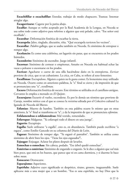 Vocabulario de Noceda - Colectivo Cultural "La Iguiada"