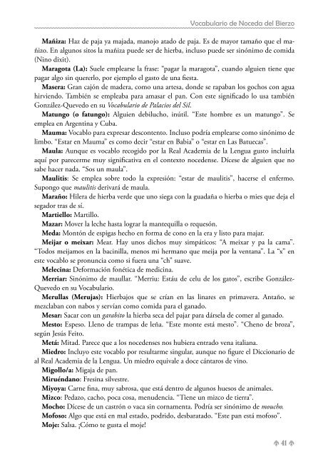 Vocabulario de Noceda - Colectivo Cultural "La Iguiada"