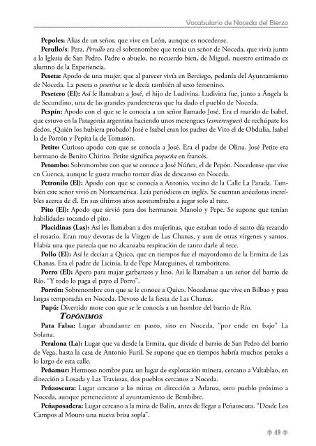 Vocabulario de Noceda - Colectivo Cultural "La Iguiada"