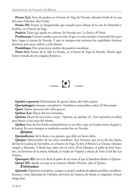 Vocabulario de Noceda - Colectivo Cultural "La Iguiada"