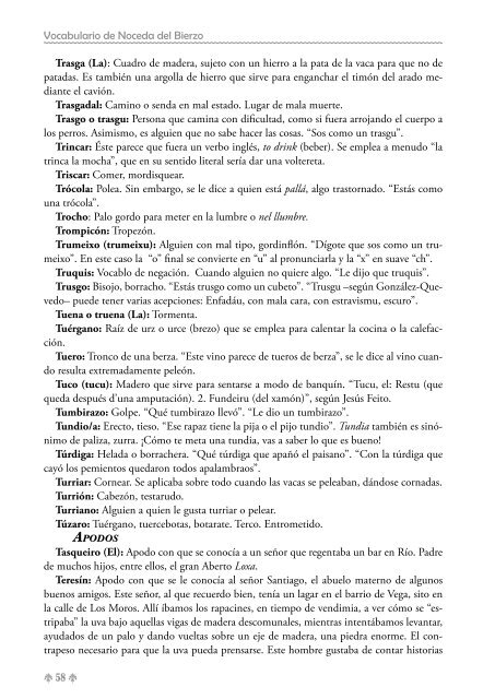 Vocabulario de Noceda - Colectivo Cultural "La Iguiada"