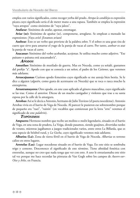 Vocabulario de Noceda - Colectivo Cultural "La Iguiada"