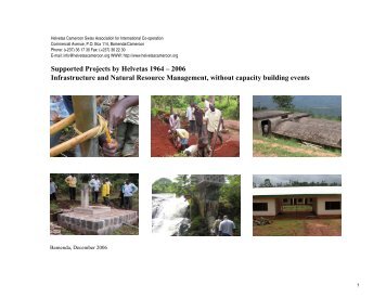 Supported Projects by Helvetas 1964