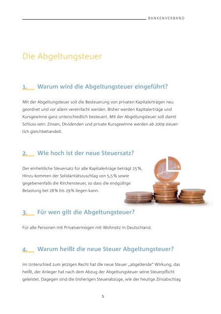 Abgeltungssteuer-Information des Bankenverbandes