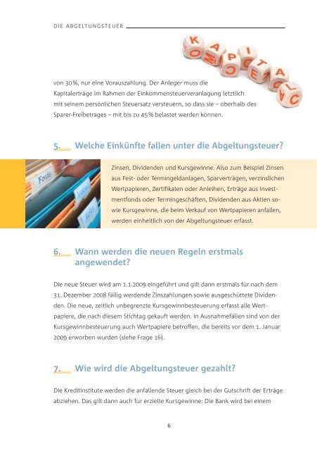 Abgeltungssteuer-Information des Bankenverbandes