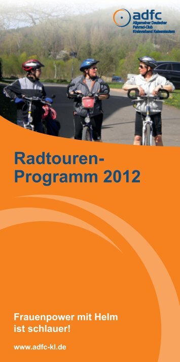Radtouren- Programm 2012 - ADFC Rheinland-Pfalz