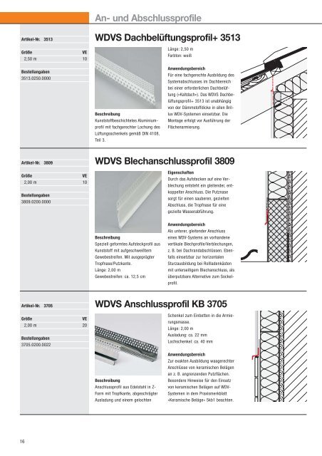 Wärmedämm-Verbundsysteme | Lieferprogramm WDVS