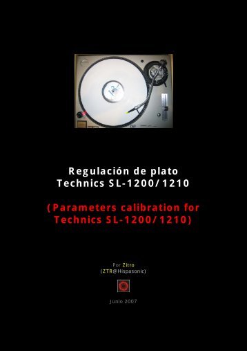 Regulación de plato Technics SL-1200/1210 - Manual para ...