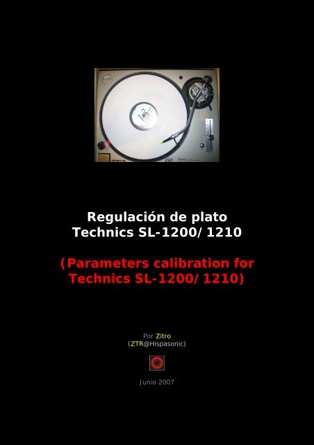 Regulación de plato Technics SL-1200/1210 - Manual para ...