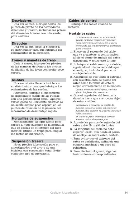 Manual del propietario de la bicicleta - Trek Bicycle Corporation