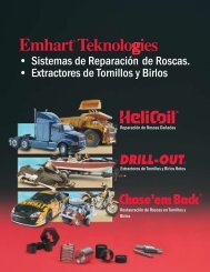 • Sistemas de Reparación de Roscas ... - Emhart Americas