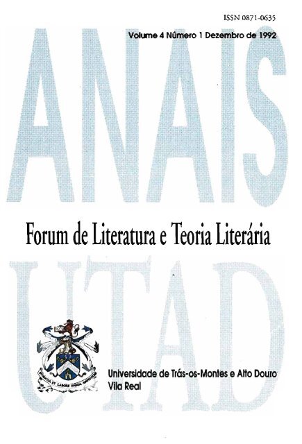 Forum de Literatura e Teoria Literaria - Universidade de Trás-os ...