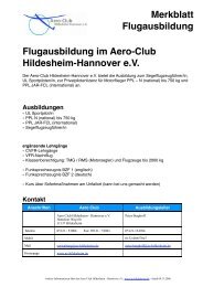 Merkblatt Flugausbildung - AC Hildesheim-Hannover