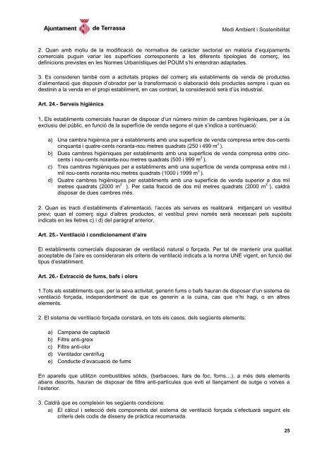 Ordenança d usos i activitats - Ajuntament de Terrassa