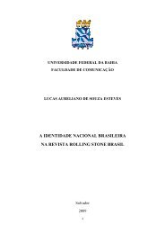 Monografia - Faculdade de Comunicação da UFBA - Universidade ...