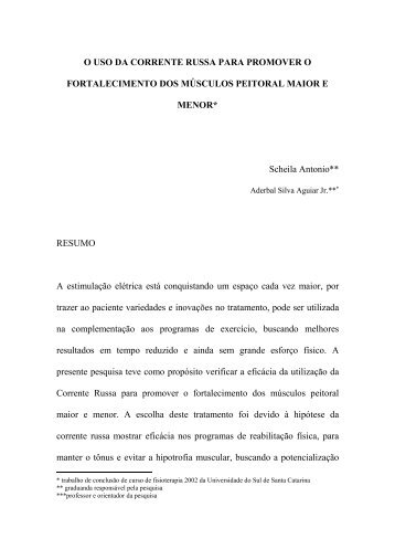 O USO DA CORRENTE RUSSA PARA ... - Fisio-tb.unisul.br