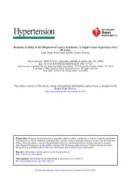 Response to Delay in the Diagnosis of Conn's Syndrome: A Single ...