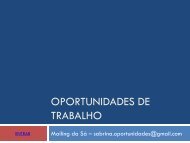 Oportunidades de trabalho