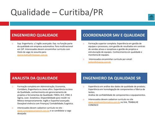 Oportunidades de trabalho