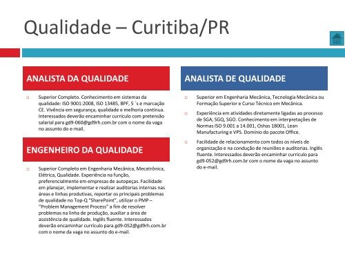 Oportunidades de trabalho