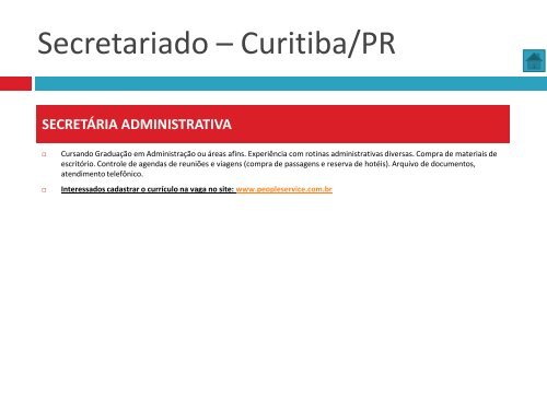 Oportunidades de trabalho