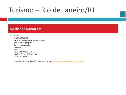 Oportunidades de trabalho