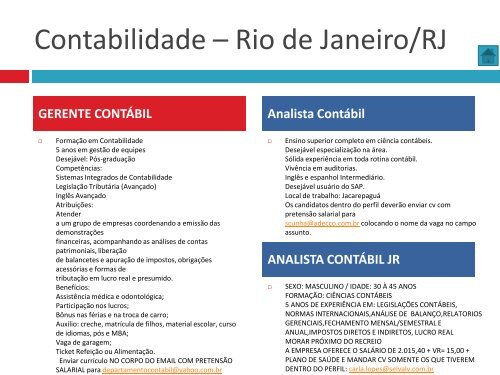 Oportunidades de trabalho