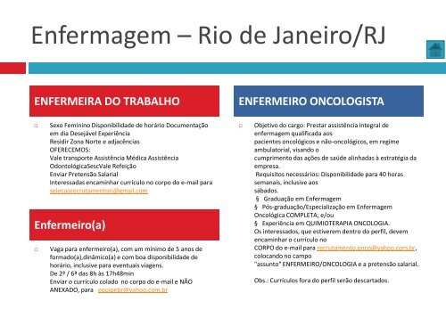 Oportunidades de trabalho