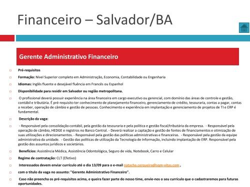 Oportunidades de trabalho