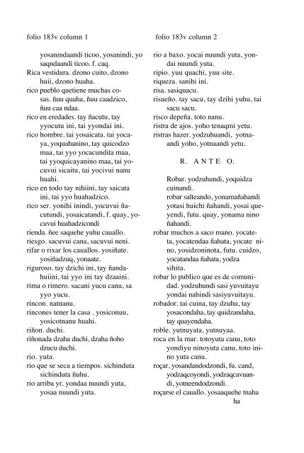 ALVARADO Vocabulario 1593 - Mesolore