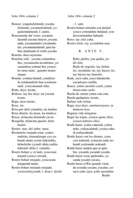 ALVARADO Vocabulario 1593 - Mesolore