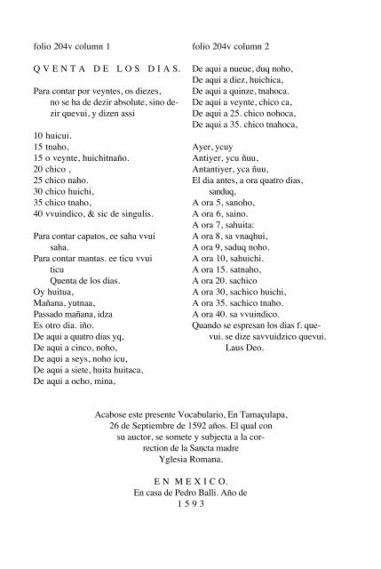 ALVARADO Vocabulario 1593 - Mesolore