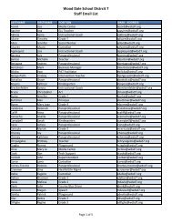 District Email List - Wood Dale School District 7