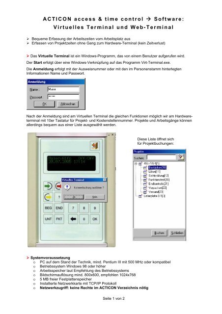 Virtuelles Terminal und Web-Terminal - ACTICON