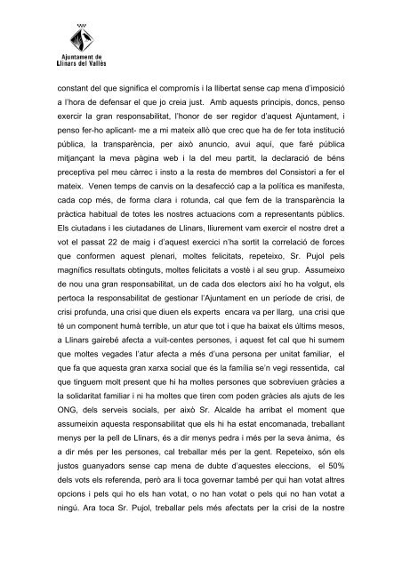 Ple 11-06-11 Constitucio Ajuntament.pdf - Ajuntament de Llinars del ...