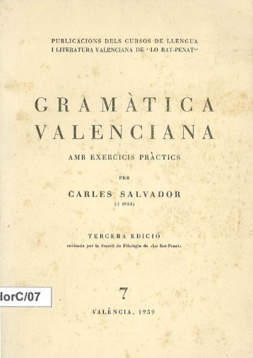 GRAMATICA VALENCIANA - Repositori UJI