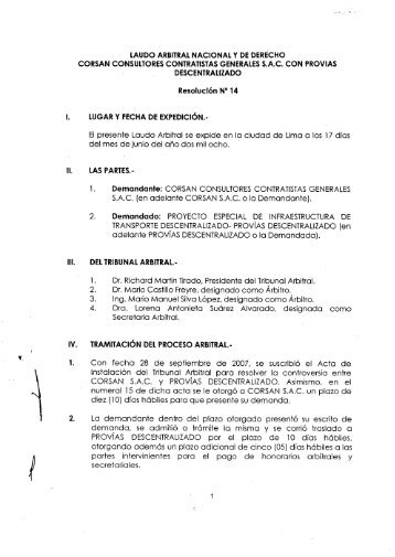 N° 42 - Organismo Supervisor de las Contrataciones del Estado