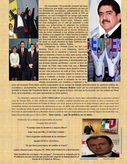 No. 19 Junio - Julio 2012 Edicion 70 00 Ejemplares Presidenta: Loc ...