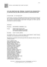 Acta vigilants instal·lacions esportives - Ajuntament de Canet de Mar