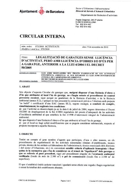 circular interna - Col·legi d'Enginyers Tècnics Industrials de Barcelona